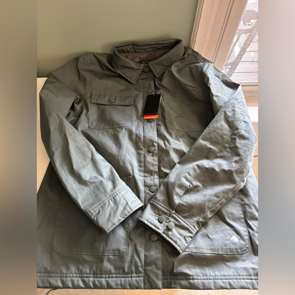 Legendary Whitetails WOMENS SIZE XL Performance Waxed Cotton Shirt Jacket Blue